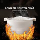 Nồi cơm điện lòng sứ dưỡng sinh Mishio MK365 chống dính tự nhiên trọn đời không bong tróc