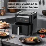 Nồi Chiên Không Dầu Kèm Vỉ Nướng 2-in-1 Mishio MK407: Nâng Tầm Món Ngon, Tiện Lợi Vượt Trội