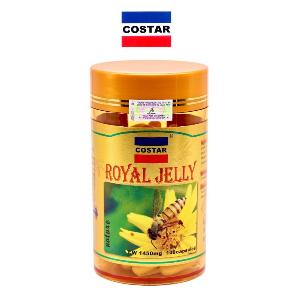  SỮA ONG CHÚA 1450MG ROYAL JELLY COSTAR TPCN ngăn ngừa nám và tàn nhang hiệu quả 