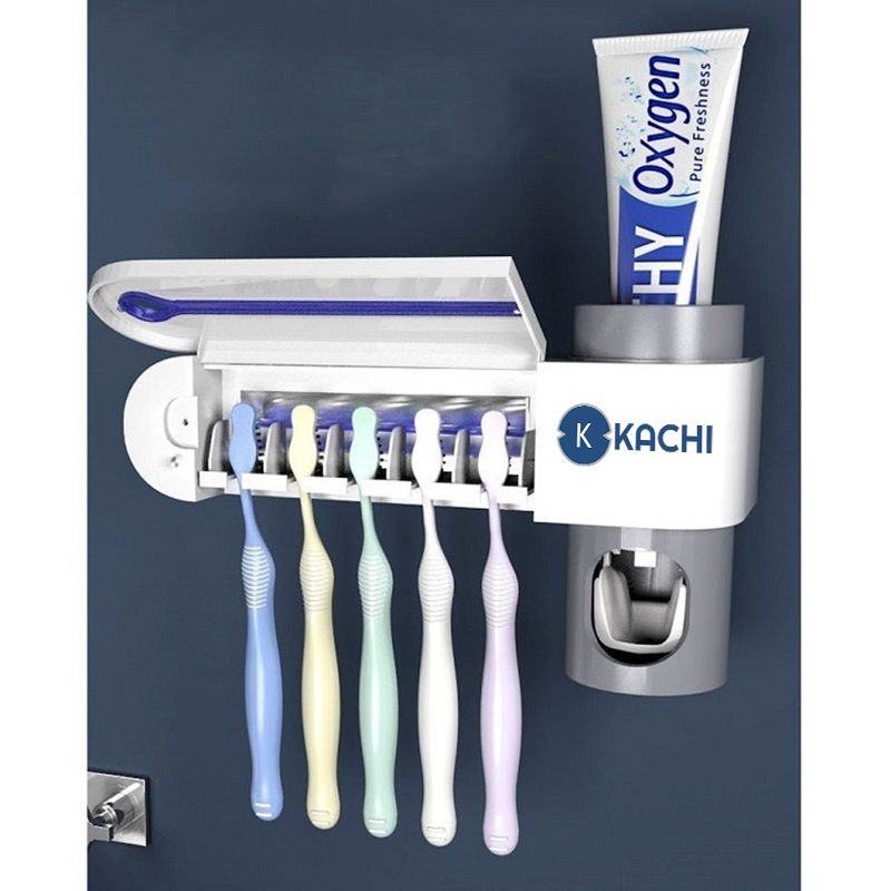 Giá treo bàn chải lấy kem đánh răng khử trùng bằng tia UV Kachi MK-200