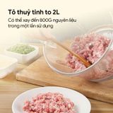 Máy Xay Thịt Đa Năng Mishio MK388 - Cối Thủy Tinh 2L, Xay Nhuyễn Mọi Loại Thực Phẩm, Đa Dụng, Tiện Lợi