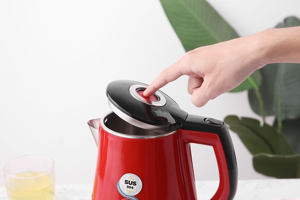 Ấm Đun Siêu Tốc Inox 304 2 lớp cách nhiệt Mishio MK259 1500W
