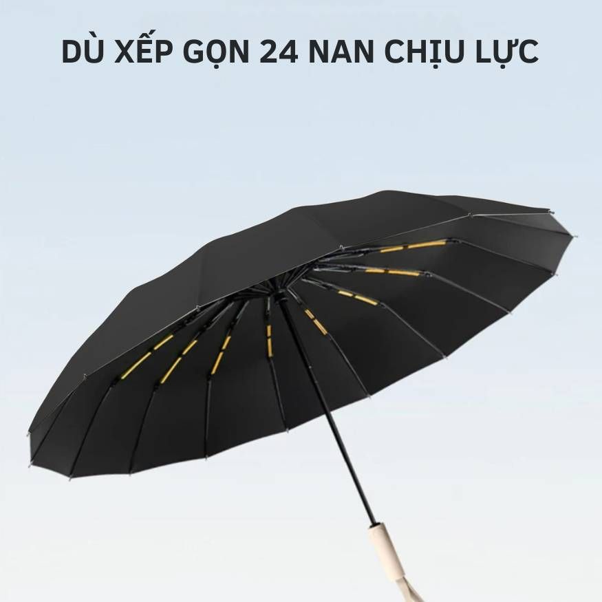  Dù tự gấp gọn 24 nan rộng 110cm Kachi chống UV MK376 