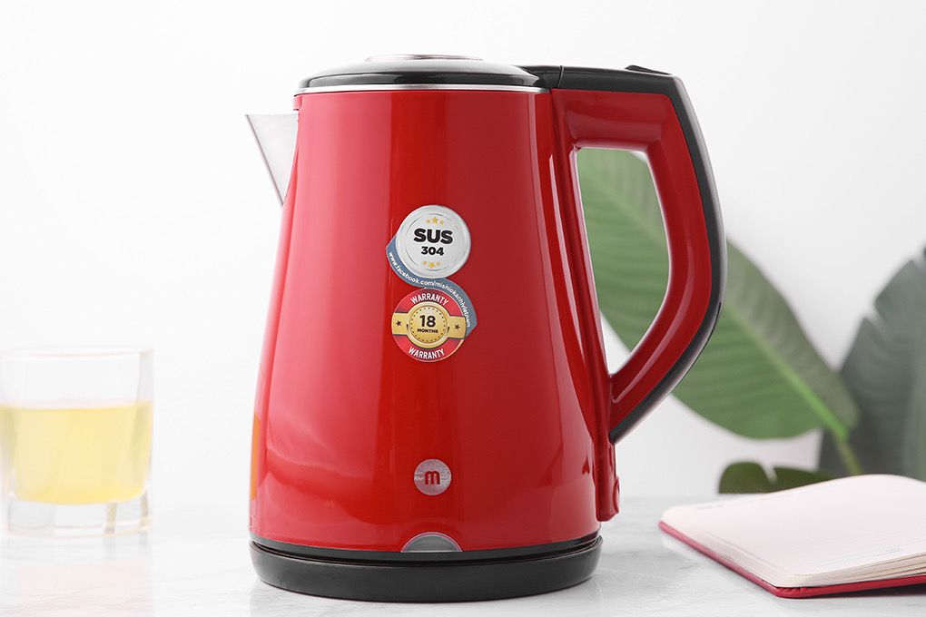 Ấm Đun Siêu Tốc Inox 304 2 lớp cách nhiệt Mishio MK259 1500W