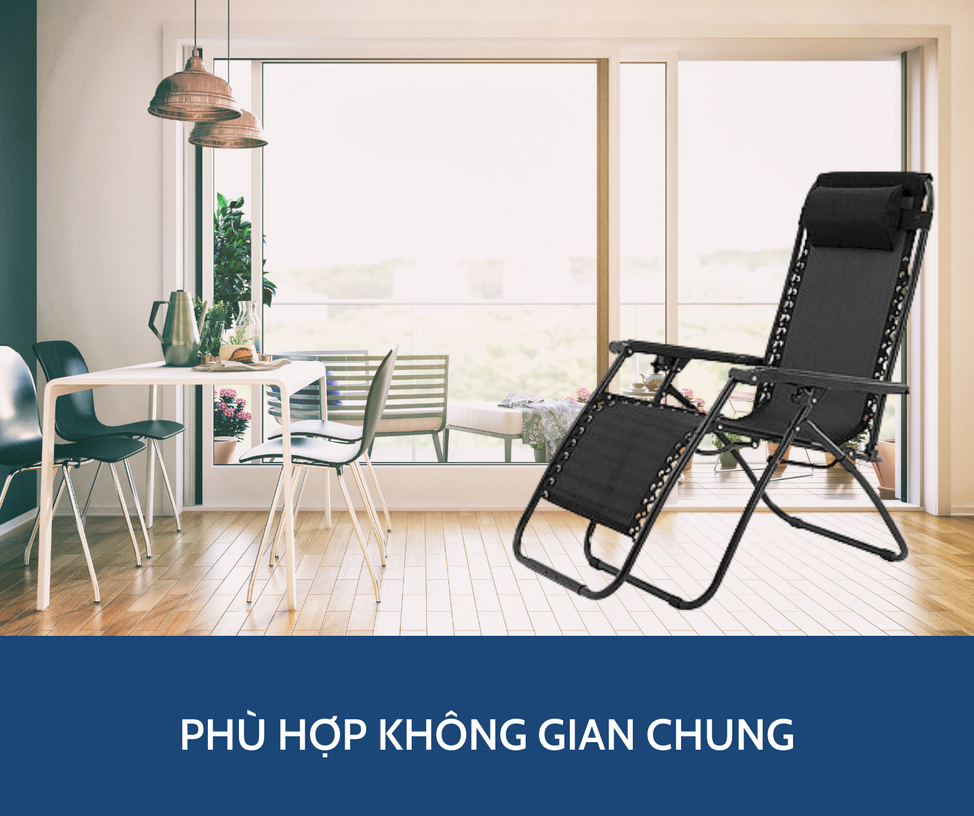 Ghế Xếp Có Khay Để Ly Thông Minh Kachi Mk116