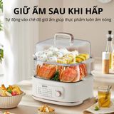 Nồi lẩu hấp thủy nhiệt Mishio MK382 khay hấp inox 304