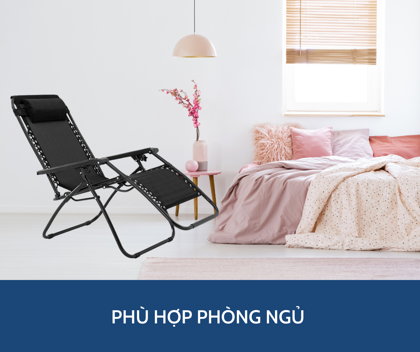 Ghế Xếp Có Khay Để Ly Thông Minh Kachi Mk116