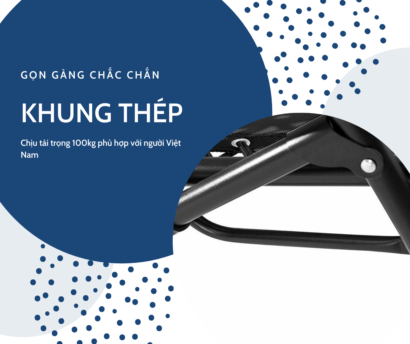 Ghế Xếp Có Khay Để Ly Thông Minh Kachi Mk116