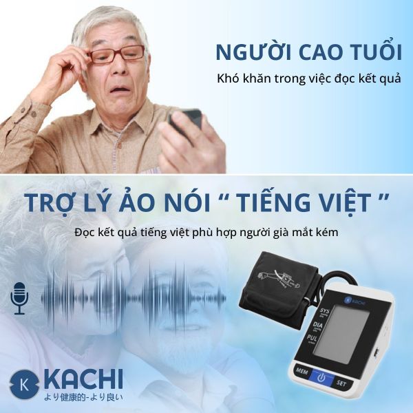  Máy Đo Huyết Áp Kachi Có Giọng Nói (BLS-2009A) 