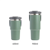 Ly Giữ Nhiệt inox 304 không gỉ sét kèm quai xách và ống hút Mishio size 600ml và 900ml
