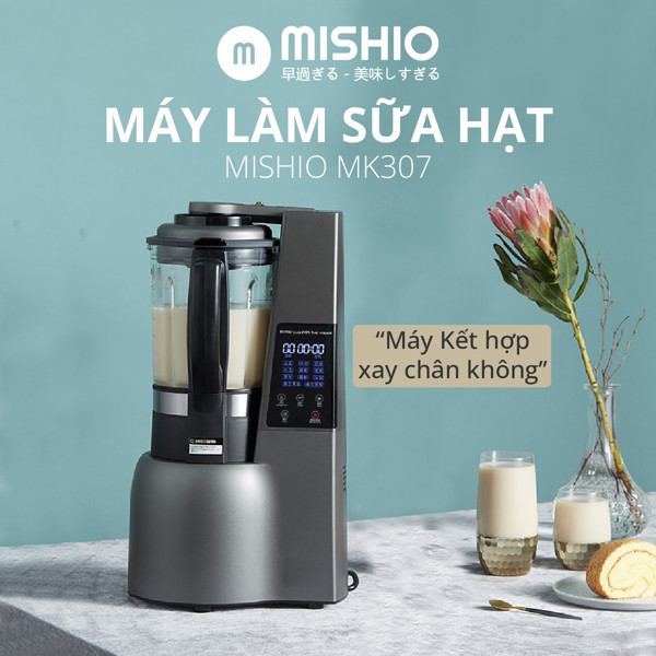  Máy làm sữa hạt và Xay Chân Không Mishio MK307 800W 1.75L 