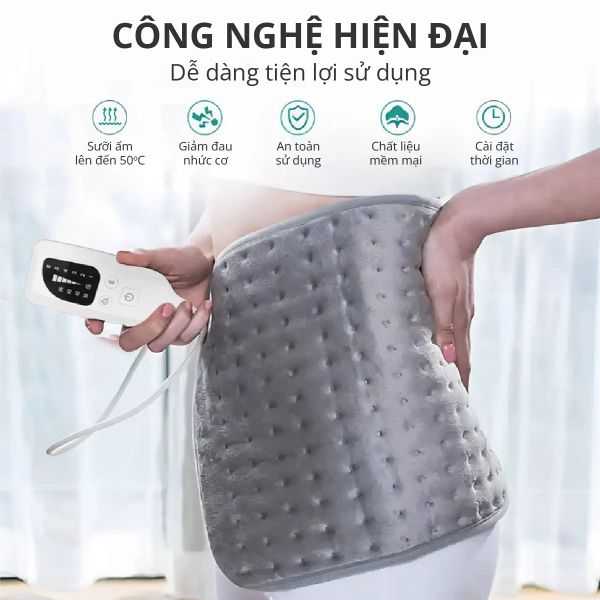  Thảm Chườm Nóng Kachi MK363 giảm đau nhức, đệm sưởi ấm, chăn điện 