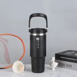 Ly Giữ Nhiệt inox 304 không gỉ sét kèm quai xách và ống hút Mishio size 600ml và 900ml