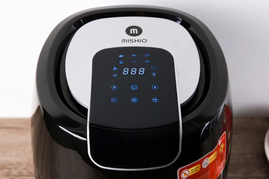 Nồi chiên không dầu điện tử Mishio MK165 5.5L – Màu đen