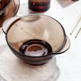 Bộ 6 Tô tay cầm Lys nâu khói Creole 13.5cm DURALEX - MADE IN FRANCE