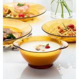 Bộ 6 Tô tay cầm Lys vàng Amber 13.5cm DURALEX - MADE IN FRANCE