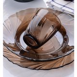 Bộ 6 Dĩa Beau Rivage nâu khói Creole 21.5cm DURALEX - MADE IN FRANCE