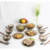 Bộ bàn ăn 12 món Beau Rivage nâu khói Creole DURALEX - MADE IN FRANCE