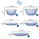 Bộ bàn ăn 12 món Lys xanh Marine DURALEX - MADE IN FRANCE