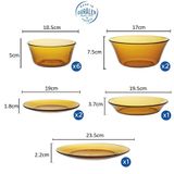 Bộ bàn ăn 12 món Lys vàng Amber DURALEX - MADE IN FRANCE