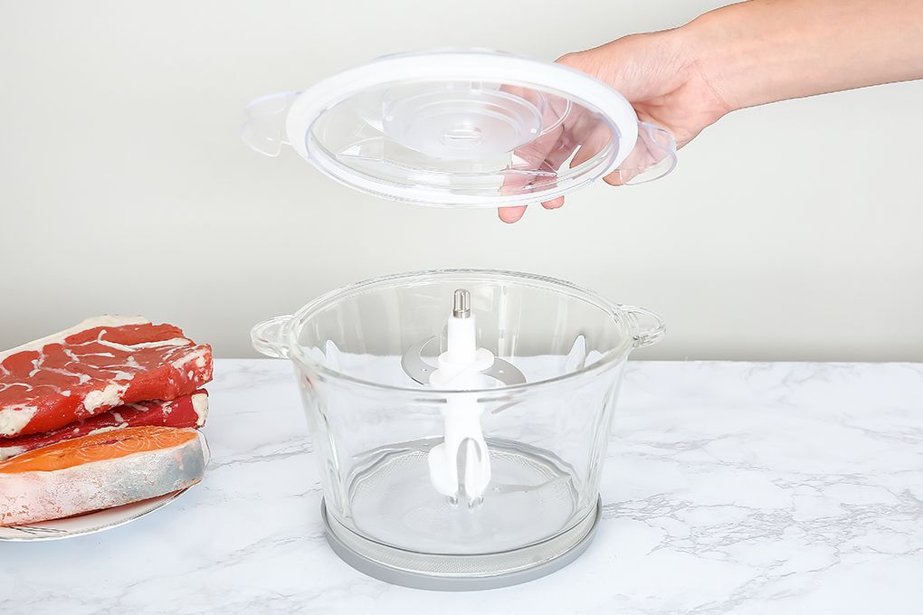 Máy xay thịt Mishio MK273 cối thủy tinh 2.0L