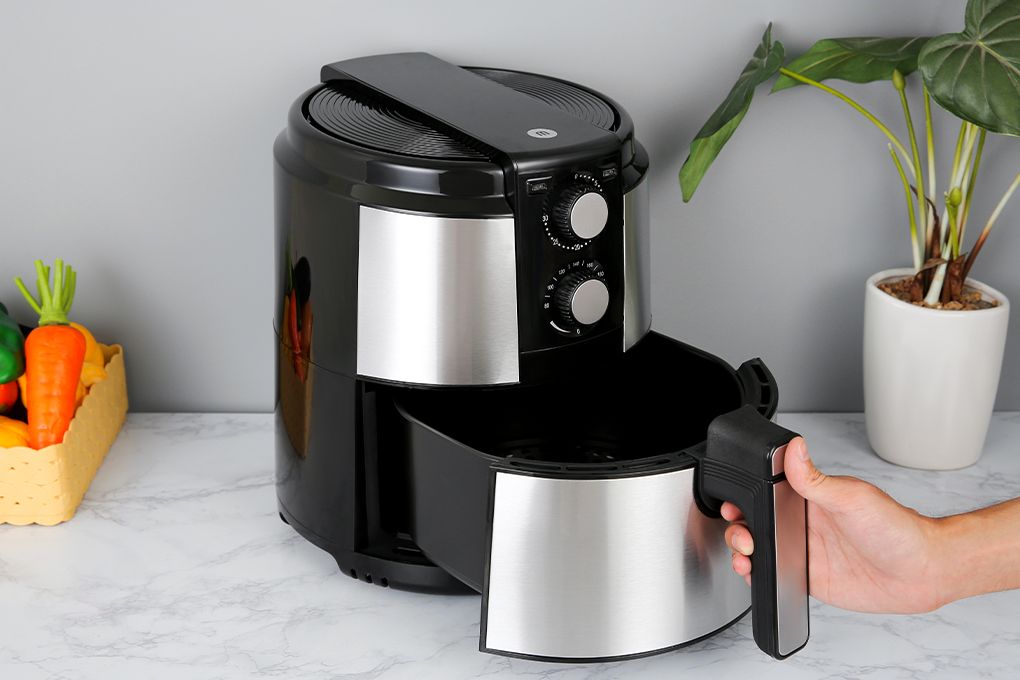 Nồi Chiên Không Dầu 5L Mishio MK220 - vỏ inox