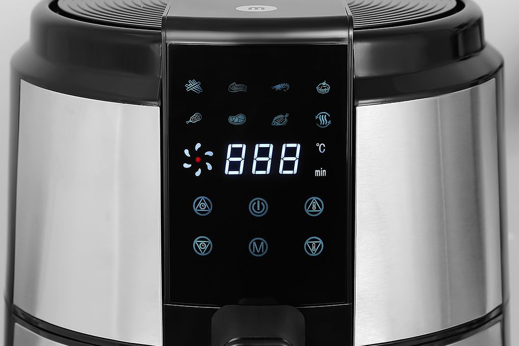 Nồi Chiên Không Dầu điện tử 5L Mishio MK221 - vỏ inox