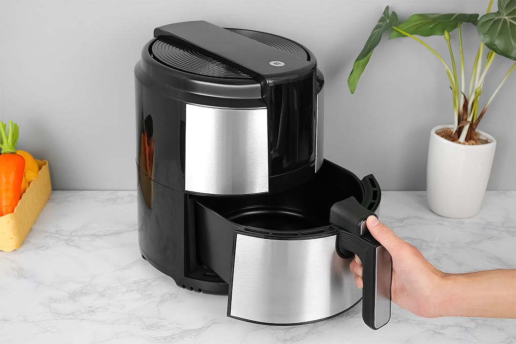 Nồi Chiên Không Dầu điện tử 5L Mishio MK221 - vỏ inox