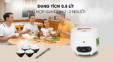 Nồi cơm điện 0.8L Mishio MK233 màu trắng