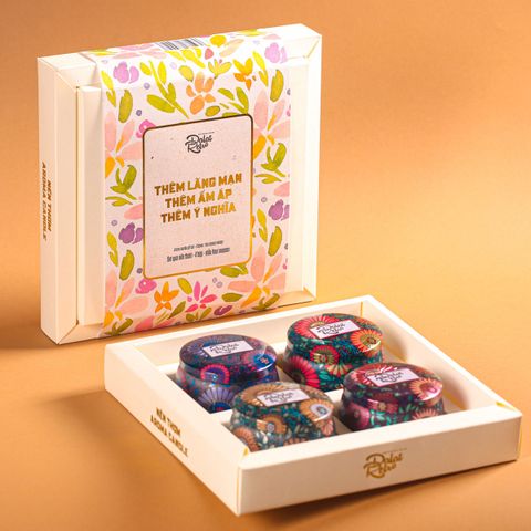 Set quà 4 nến thơm Four Season Dalat Retro tặng mẹ dịp 20/10