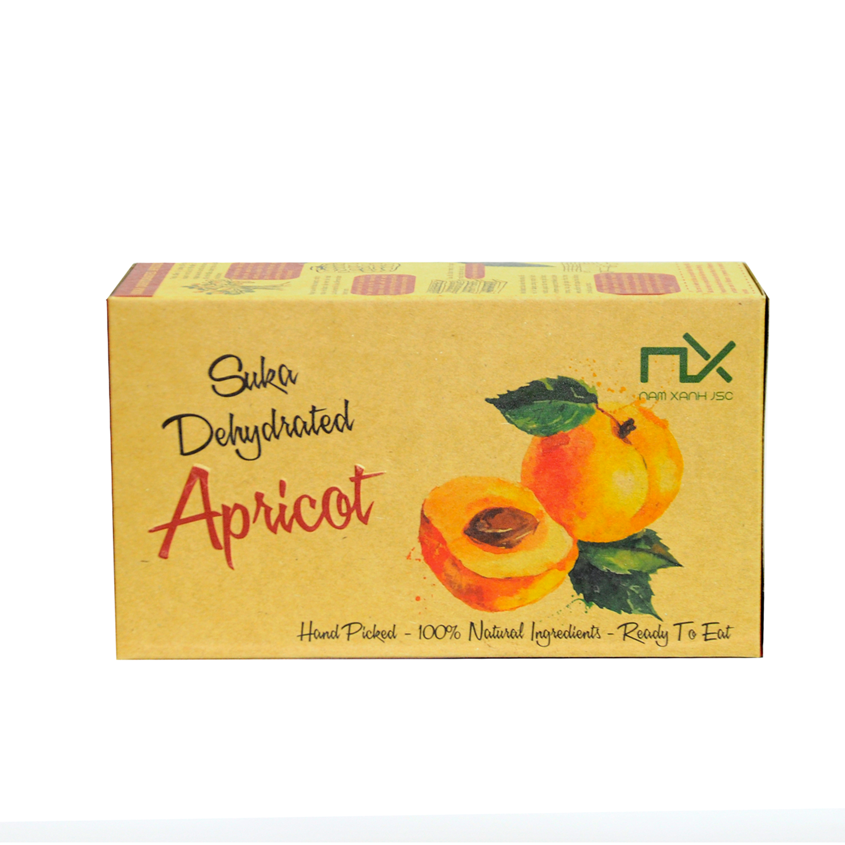 Hộp mơ sấy suka Nam Xanh 120g (140g)