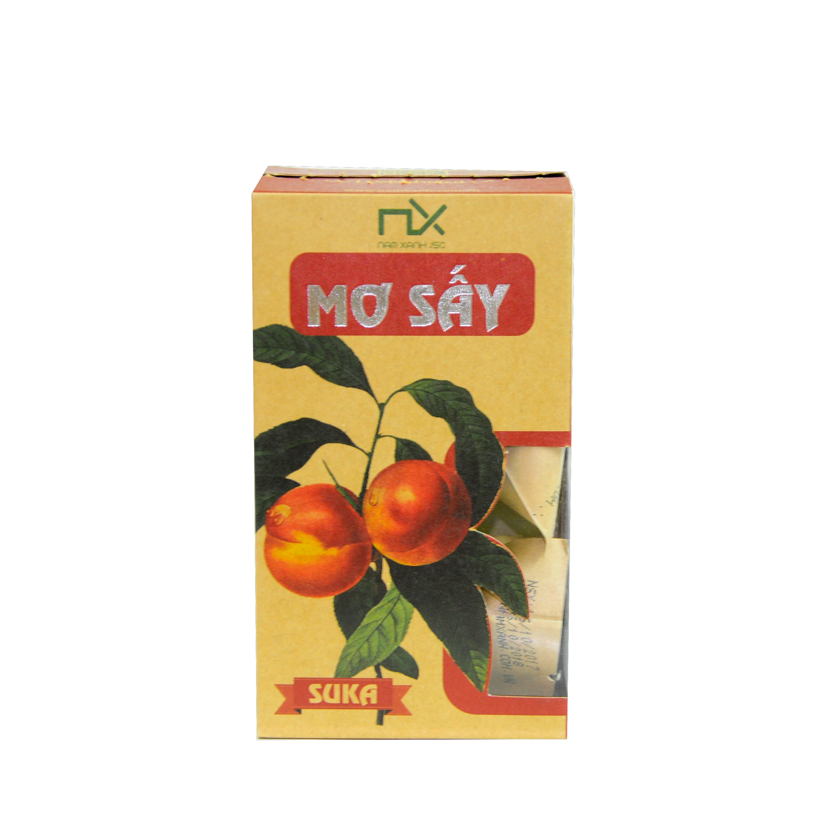 Hộp mơ sấy suka Nam Xanh 120g (140g)