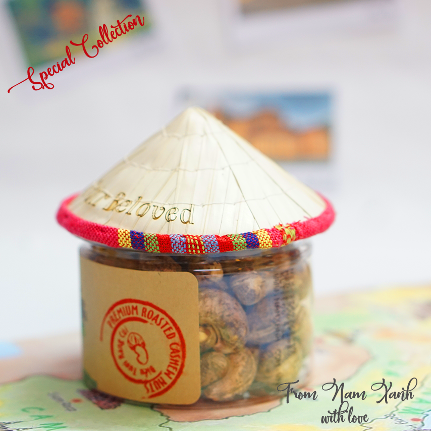 Lon nón lá - Hạt Điều tươi rang củi Nam Xanh 130g (170g)