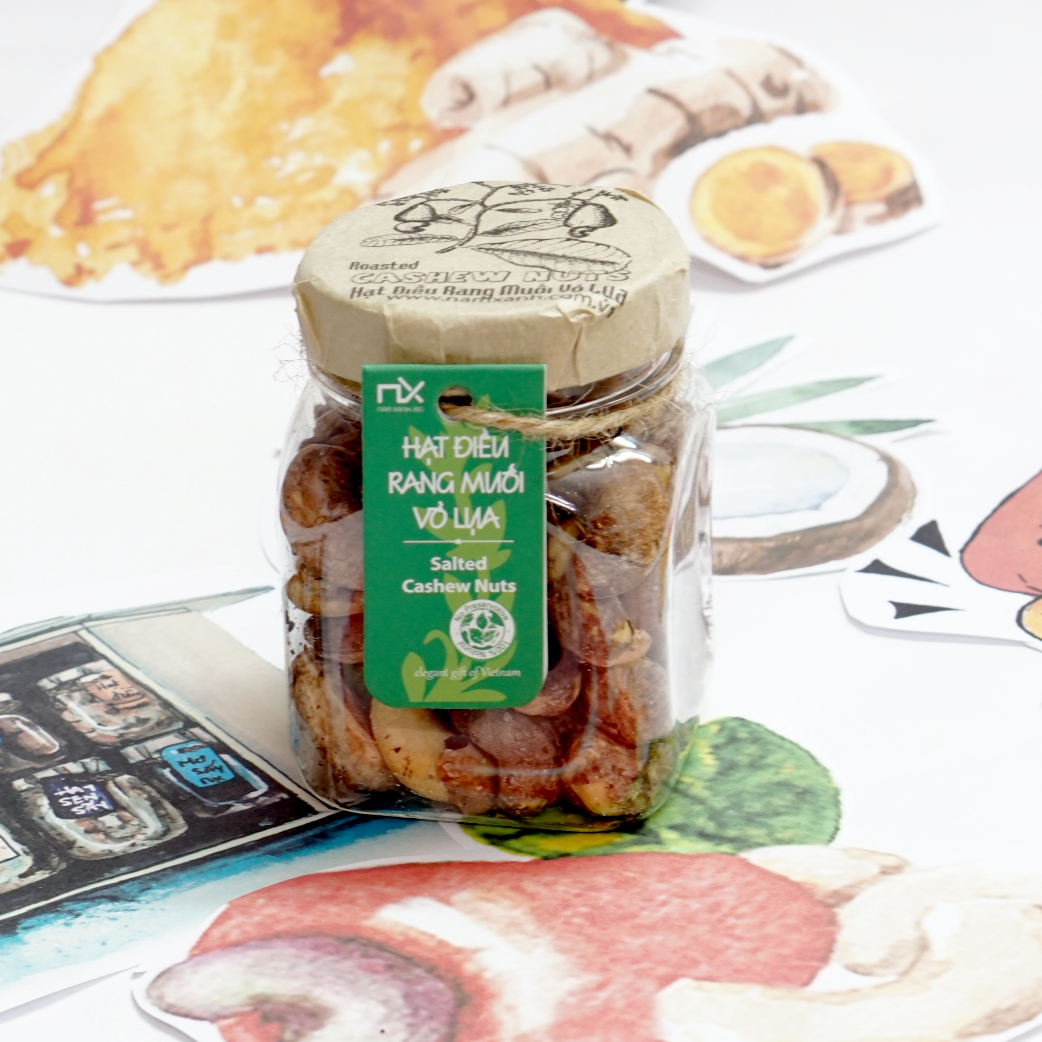 Hạt Điều Lụa Nam Xanh 100g