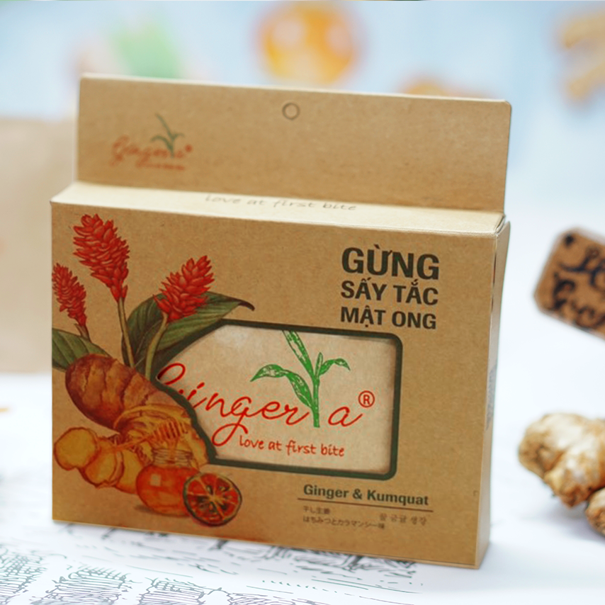 Hộp Gừng sấy tắc mật ong Nam Xanh 2 túi_ 40g (70g)