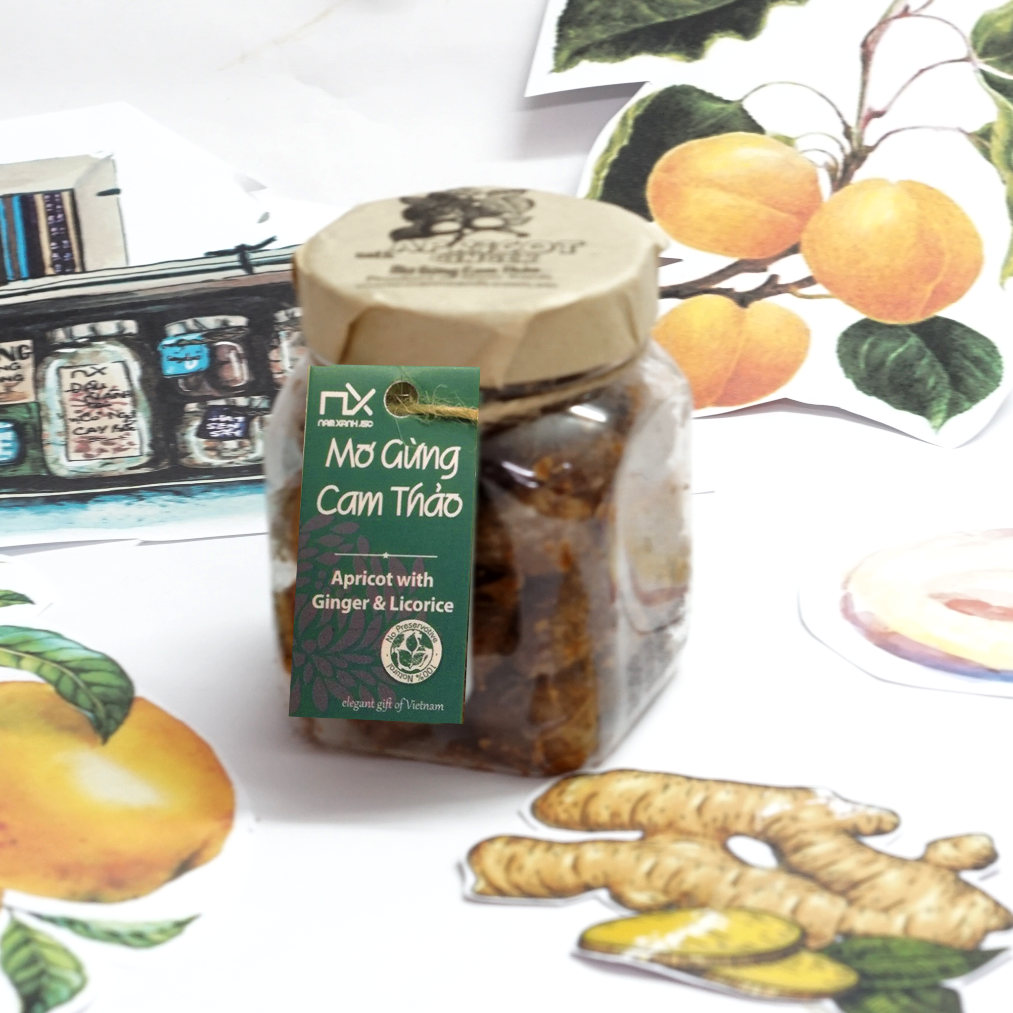 Mơ gừng cam thảo Nam Xanh 80g (100g)