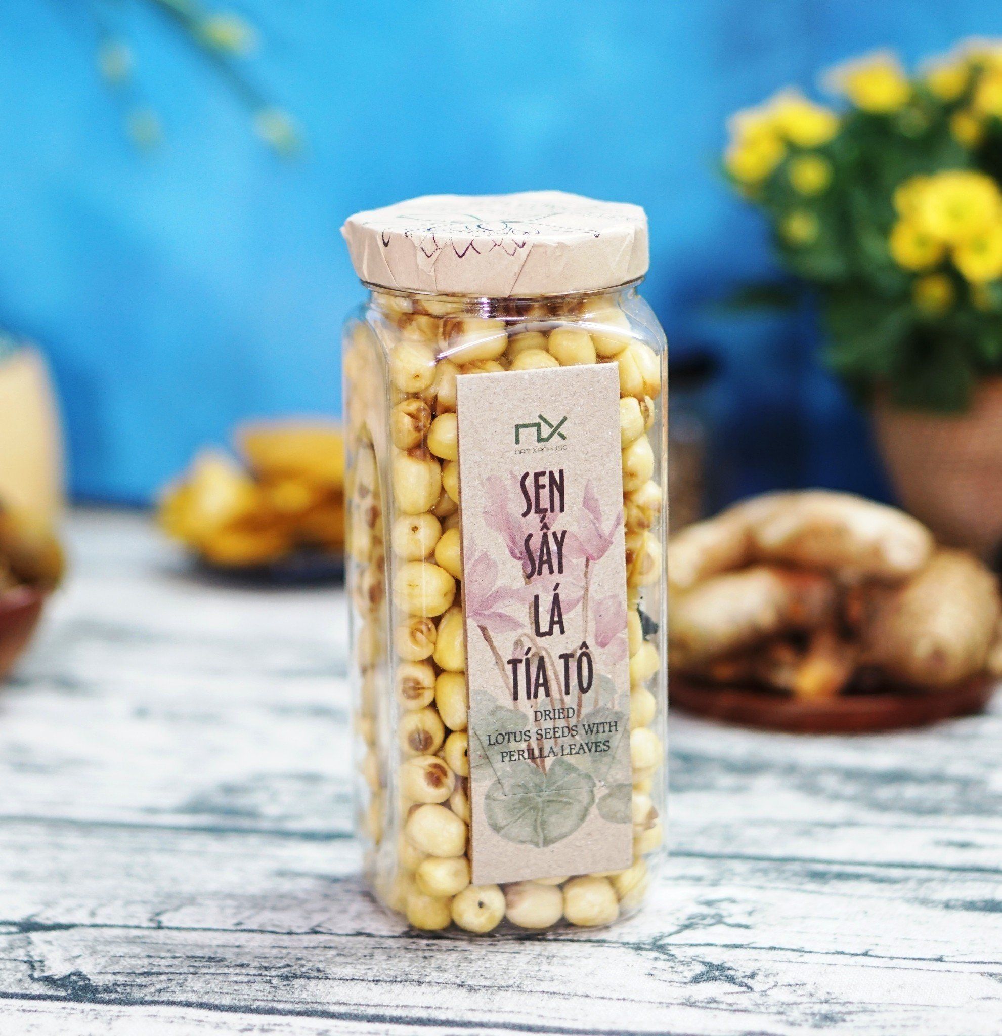 Hạt sen sấy lá tía tô Nam Xanh 230g (280g)