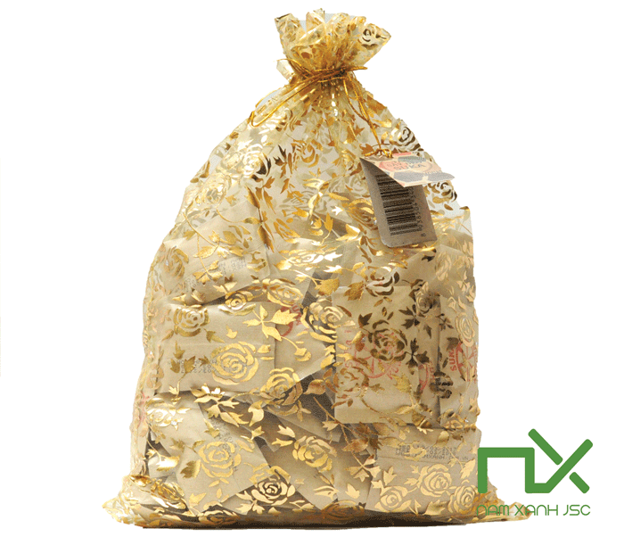 Túi voan Mứt Tắc Suka Nam Xanh (Túi 100 Miếng)