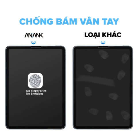  Miếng Dán Cường Lực Anank Matte Anti-fingerprint ( Chống Bám Vân Tay ) 3d cho Ipad 