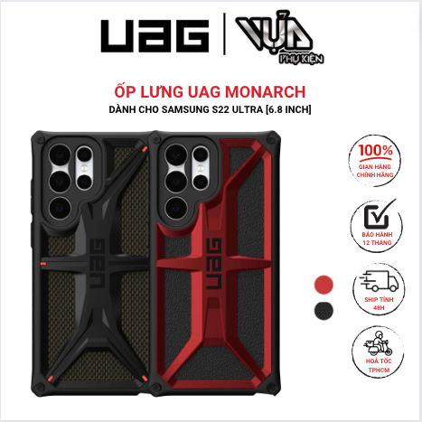  ỐP LƯNG UAG MONARCH CHO SAMSUNG GALAXY S22 ULTRA Lõi thiết kế mỏng nhẹ, chống va đập & bảo vệ xung quanh 