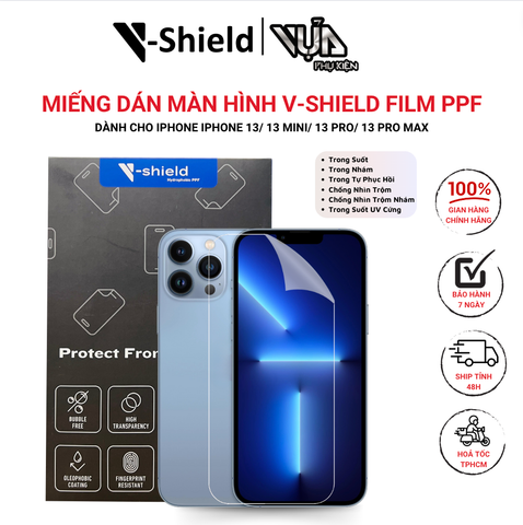  Miếng dán màn hình V-Shield Film PPF cao cấp cho iPhone 13/ 13 Mini/ 13 Pro/ 13 Pro Max 