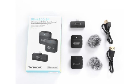  Bộ micro Saramonic không dây Blink100 B4 cho thiết bị iOS 