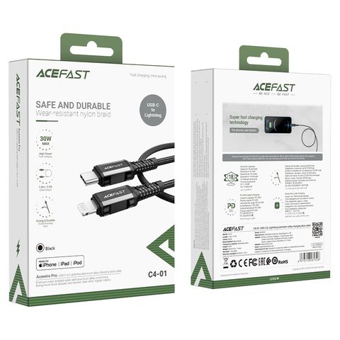  Dây Cáp ACEFAST Type C to Lightning 30W (1.8m) - C4-01 