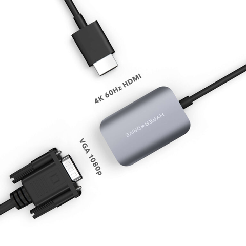  Cổng chuyển HyperDrive 2-in-1 HDMI/VGA 4K60Hz USB-C HUB – HD-C2HV-GR 