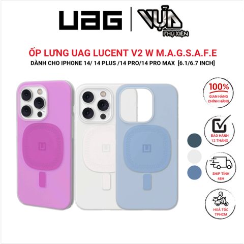  Ốp Lưng Cho IPHONE 14/ 14 PRO/ 14 PLUS/ 14 PRO MAX UAG LUCENT V2 W SẠC TỪ TÍNH BÁM DÍNH che chắn màn hình 