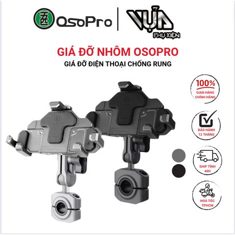  GIÁ ĐỠ ĐIỆN THOẠI CHỐNG RUNG OSOPRO NHÔM PHMG25/ PHSG09 Giảm rung chấn Xoay 360 ĐỘ 