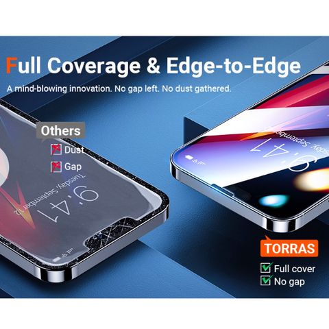  Kính cường lực TORRAS Diamonds Shield cho iPhone 13/13 Pro/ 13 Pro Max/ iPhone 14/14 Plus/ 14Pro/ 14 ProMax 