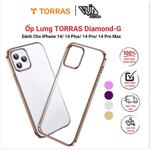  Ốp lưng TORRAS Diamond-G cho iPhone 14/ 14 Plus/ 14 Pro/ 14 Pro Max bảo vệ chống trầy xước, chống sốc 
