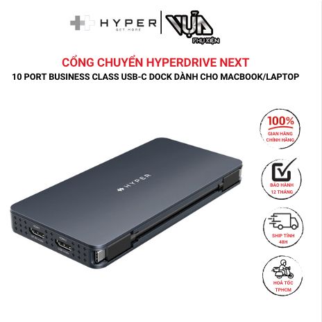  Cổng Chuyển Hyperdrive Next 10 Port Business Class Usb-C Dock Dành Cho Macbook/Laptop 