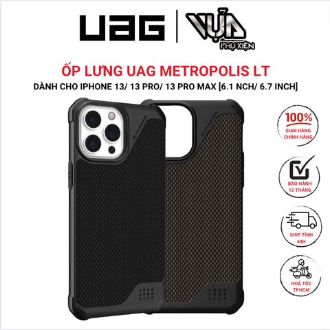  Ốp Lưng Cho IPHONE 13/ 13 PRO/ 13 PRO MAX UAG METROPOLIS LT mỏng nhẹ chống va đập 